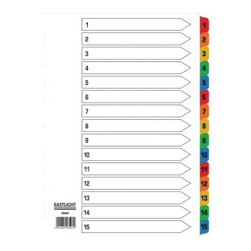 Eastlight A4 Mylar Dividers 15-part Europunched