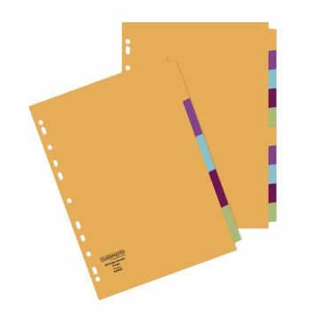 ClassmatesA4 Index Dividers 10-part Multi-hole Punched - Pack of 25