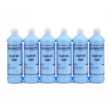 Classmates Ready Mixed Paint - 600ml - Sky Blue - Pack of 6
