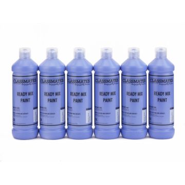 Classmates Ready Mixed Paint - 600ml - Cobalt Blue - Pack of 6