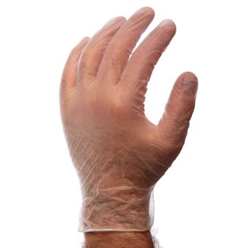 Medium Clear Powder Free Disposable Gloves - Pack of 100