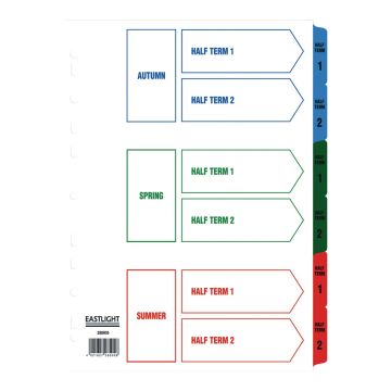 Eastlight A4 Term Time Dividers Term time Europunched