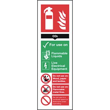 Safety Signs - Fire Extinguisher - CO2