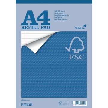 Silvine A4 FSC Refill Pad - Pack of 5
