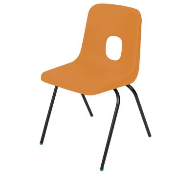 Series E Polypropylene Classroom Chair - Orange - 11-14yrs