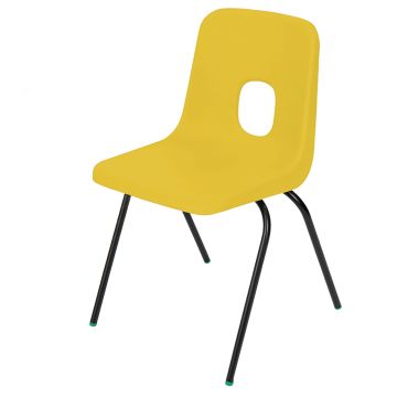 Series E Polypropylene Classroom Chair - Yellow - 4-6yrs