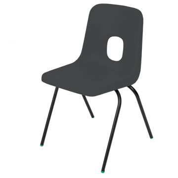 Series E Polypropylene Classroom Chair - Charcoal - 4-6yrs