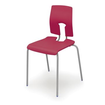 SE Ergonomic Polypropylene Chair - 260mm - Scarlet