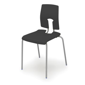 SE Ergonomic Polypropylene Chair - 380mm - Ebony