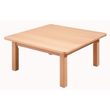 GALT Square Solid Beech Classroom Table - 690 x 690 x 400mm - Beech