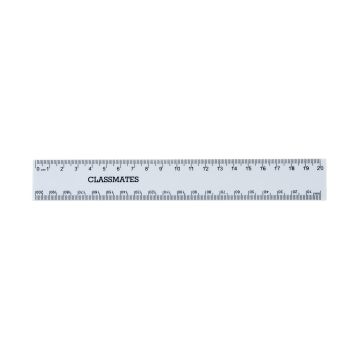 Classmates Shatter Resistant Ruler White 200mm/20cm - Pack of 10