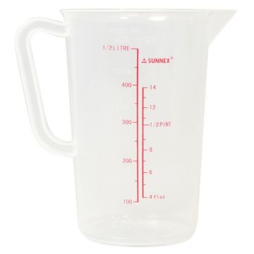 Plastic Measuring Jug - 0.5ltr/1 pint