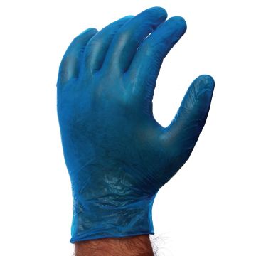 Medium Blue Powdered Disposable Gloves - Pack of 100