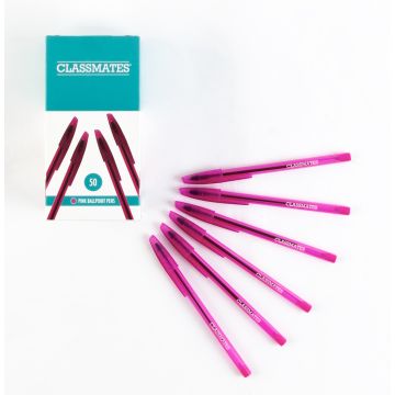 Classmates Ballpoint Pen - Pink - Pack of 50