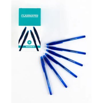 Classmates Ballpoint Pen - Blue - Pack of 50