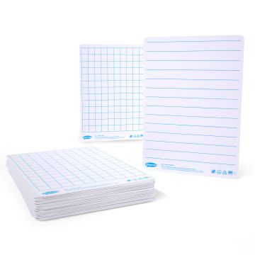 A4 Double Sided/Lined and Gridded Whiteboards- Pack of 35