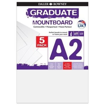 Graduate Mountboards A2 - Ice White - Pack of 5