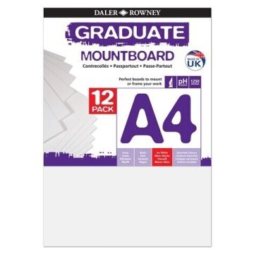 Graduate Mountboards A4 - Ice White - Pack of 12