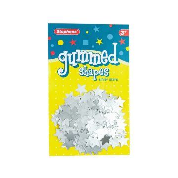 Gummed Merit Silver Stars 18mm - Pack of 2000