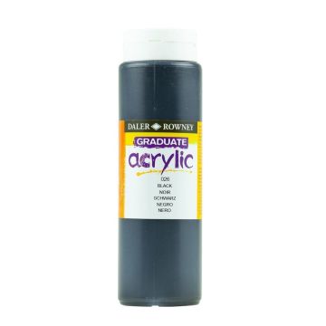 Daler & Rowney Graduate Acrylic 500ml - Black