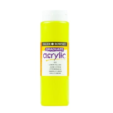 Daler & Rowney Graduate Acrylic 500ml - Lemon Yellow