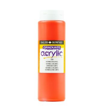 Daler & Rowney Graduate Acrylic 500ml - Vermilion Hue