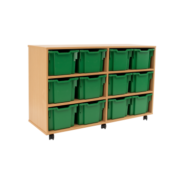 12 Extra Deep Tray Unit - Green Trays