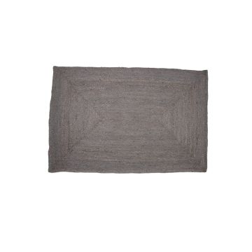 Grey Jute Rectangular Rug - Large