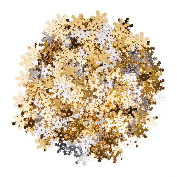 Classmates Metallic Snowflake Sequins - Gold/Silver