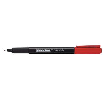 Edding Fineliner Pen Red - Pack of 12