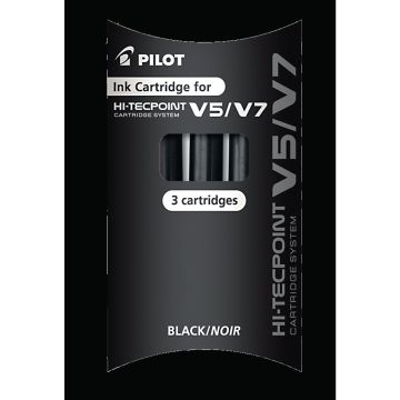 Pilot Hi-Tecpoint V5 & V7 Refills - Black - Pack of 3