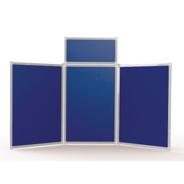 4 Panel Portrait Desktop Screen - Blue