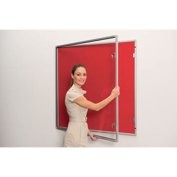Lockable Aluminium Framed Noticeboards - 1200 x 1200mm - Blue