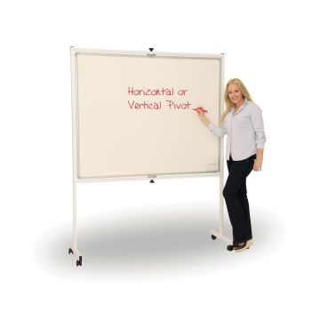 Magnetic Mobile Teaching Pivoting Boards - 1200 x 1200mm