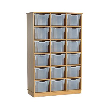 GALT Tall Triple Unit - 18 Trays - Mobile - Clear