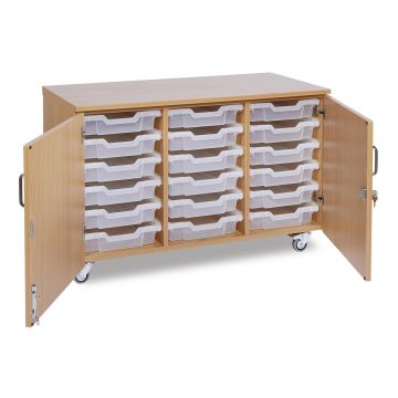 GALT 18 Shallow Tray Lockable Unit - Clear Trays