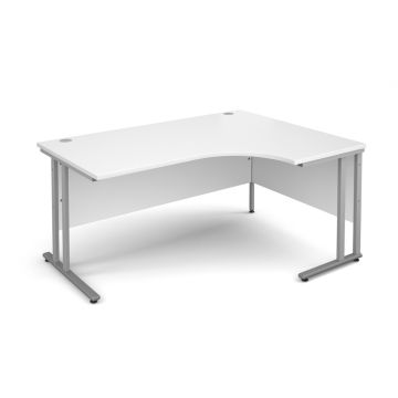 Classmates Right Hand Crescent Desk - White