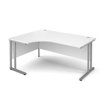 Classmates Left Hand Crescent Desk - White