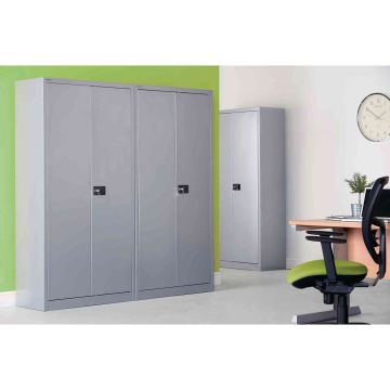 Bisley Cupboard - H1000mm - Silver