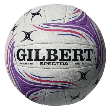 Gilbert Spectra Netball - Size 5 - White/Pink/Purple
