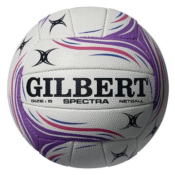 Gilbert Spectra Netball - Size 5 - White/Pink/Purple
