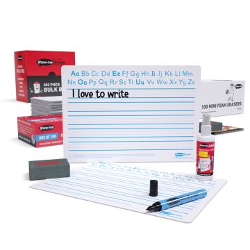 A4 Handwriting Whiteboards - HANDWRITING Boards Pens & Erasers - Pack of 100