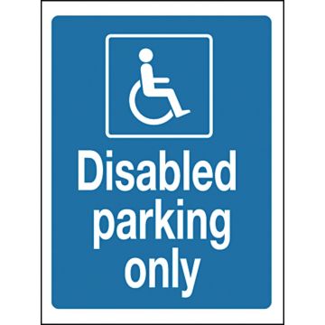 Advisory Signs - Disabled Parking Only