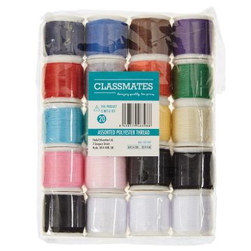 Assorted Polyester Threads - Pack of 20