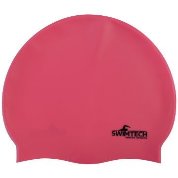Swimtech Silicone Swim Cap - Pink