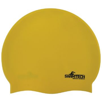 Swimtech Silicone Swim Cap - Yellow