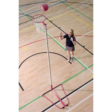 Harrod Sport Wheel Away Netball Post - Pink - Pair