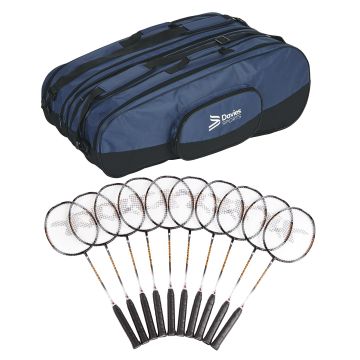 Davies Sports Power Badminton Racquet 26in - Black - Pack of 12