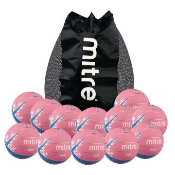 Mitre Oasis Netball - Size 5 - Pink - Pack of 12