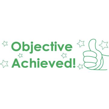 Xstamper 3 in 1 Stamper - Objective Achieved Teacher Assessed and Target Achieved